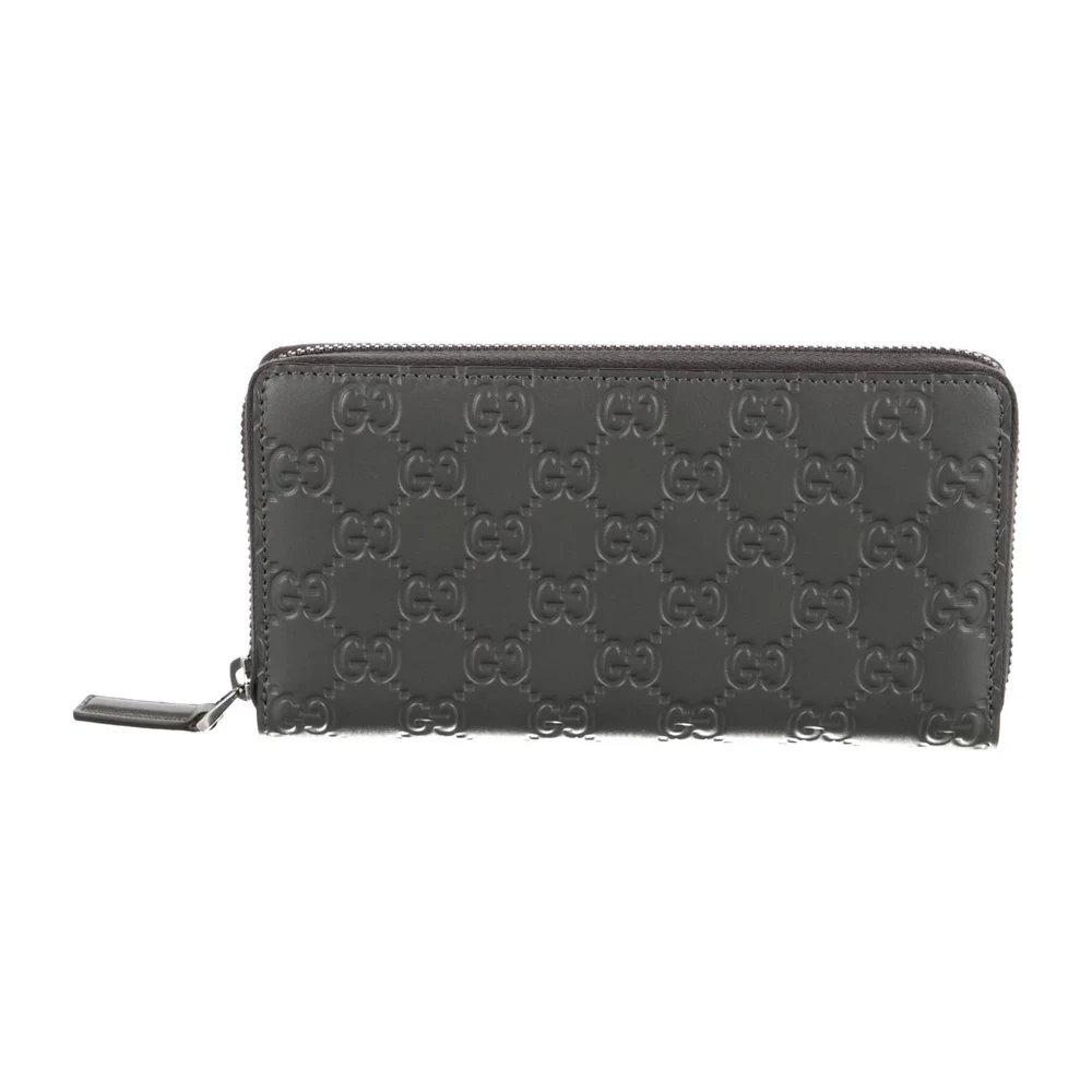 Lushentic Grade Designer Bags - Medium Continental Wallet Grey GG Signature Leather