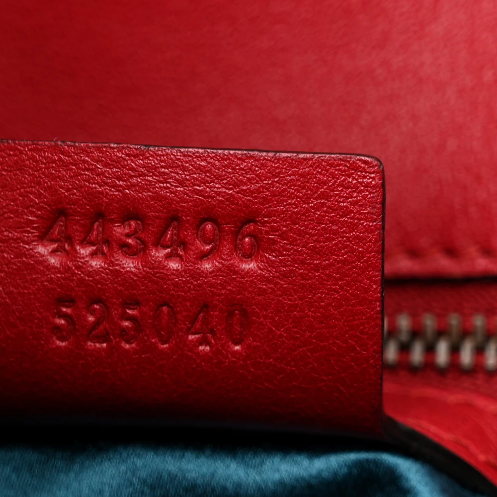 Lushentic Replica Medium GG Marmont Shoulder Bag in Hibiscus Red Velvet - Image 9