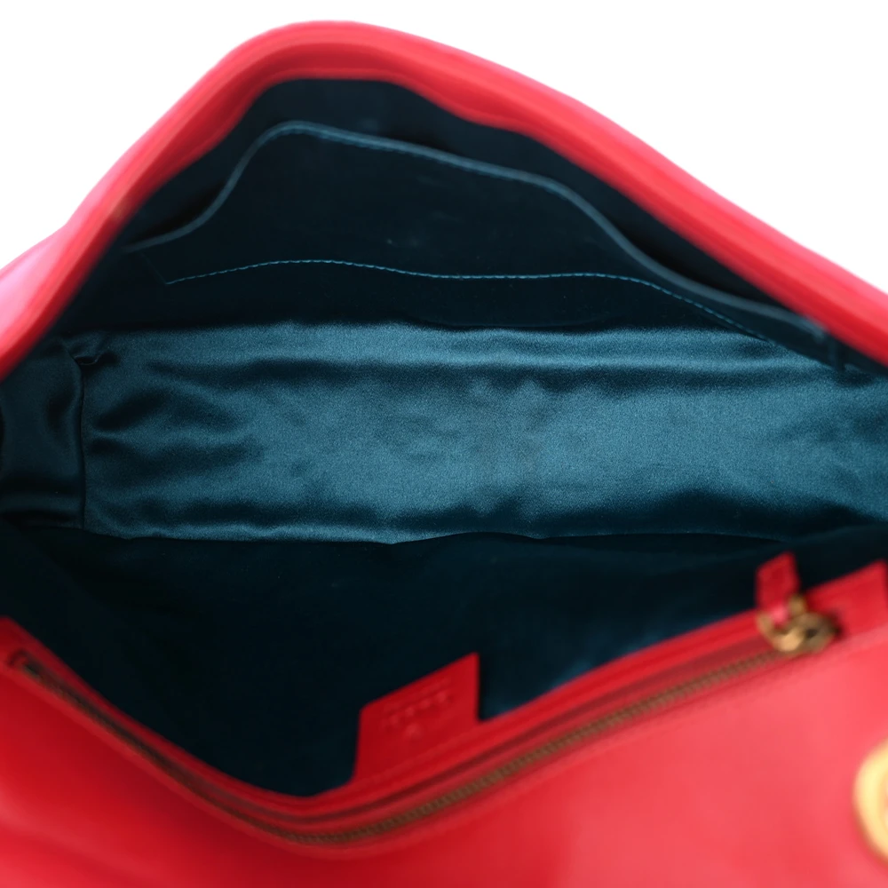 Lushentic Replica Medium GG Marmont Shoulder Bag in Hibiscus Red Velvet - Image 8