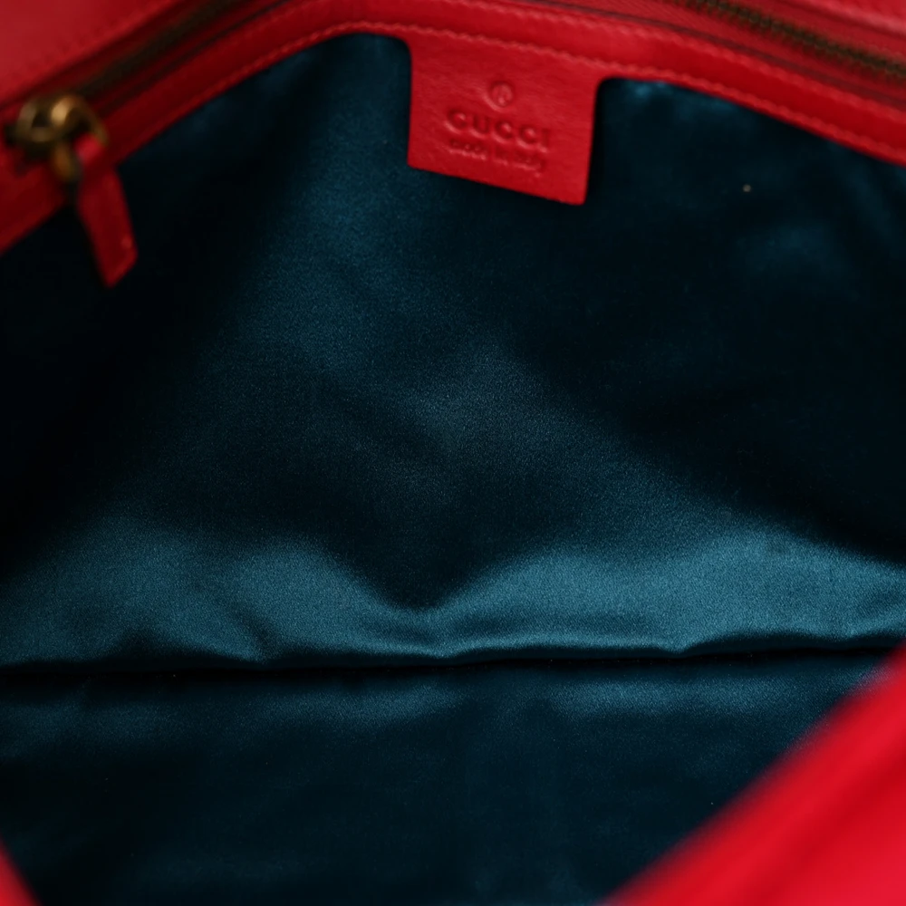 Lushentic Replica Medium GG Marmont Shoulder Bag in Hibiscus Red Velvet - Image 7