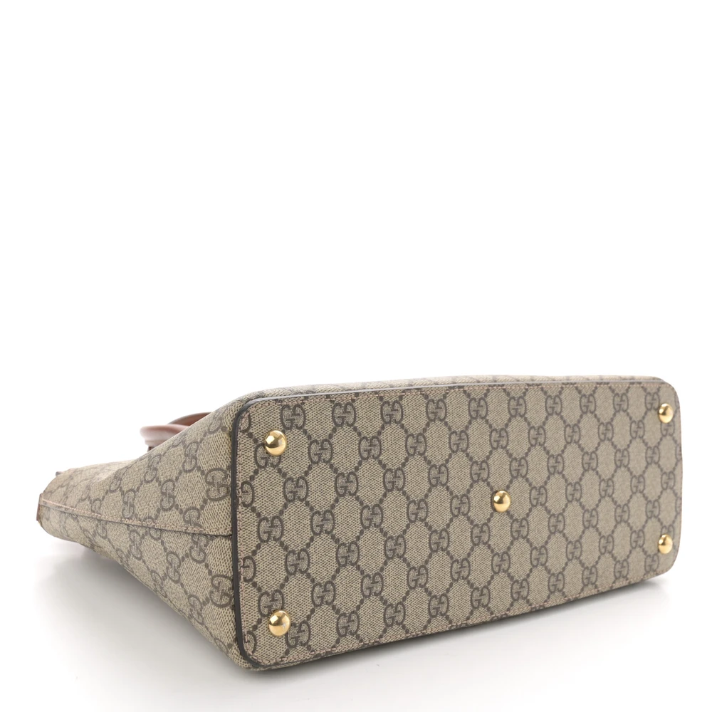 Lushentic Quality Bags Medium Zip Top Tote Beige GG Supreme Canvas - Image 6