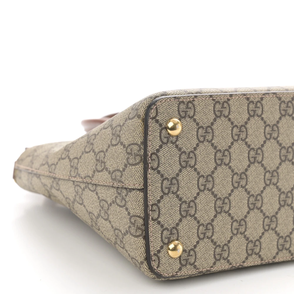 Lushentic Quality Bags Medium Zip Top Tote Beige GG Supreme Canvas - Image 4