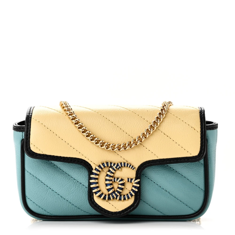 Lushentic GG Marmont Mini Handbag in Azalea Multicolor Leather - Designer Inspired Luxury Bag