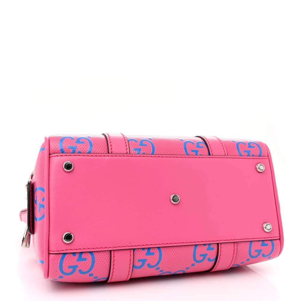 Replica Gucci Mini GG Duffle Bag in Fuchsia & Blue Calfskin - Image 6