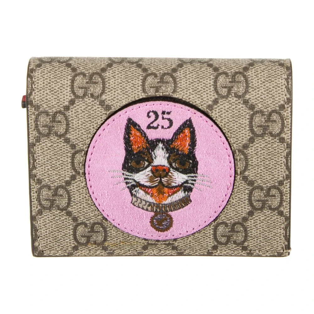 Lushentic Bosco Card Case Wallet in GG Supreme Canvas with Gold Hardware - Premium Alternative