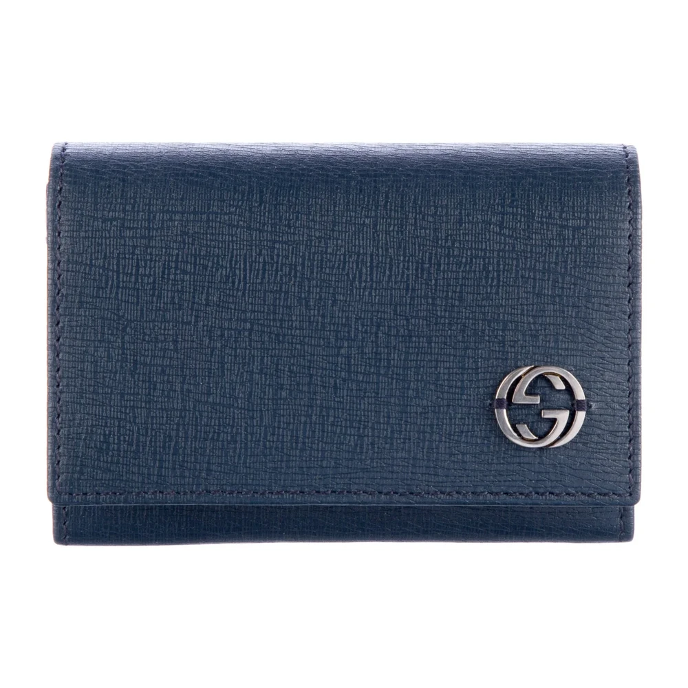 Lushentic Designer Compact Wallet in Blue Calfskin Leather - Premium Alternative Bag