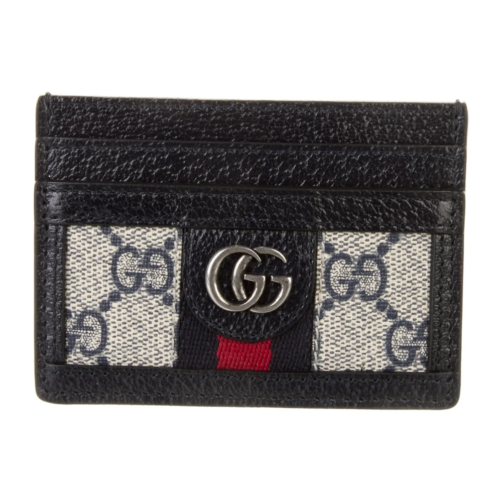 Lushentic Small Card Holder in Blue GG Monogram Canvas - Designer Inspired Luxury Bag