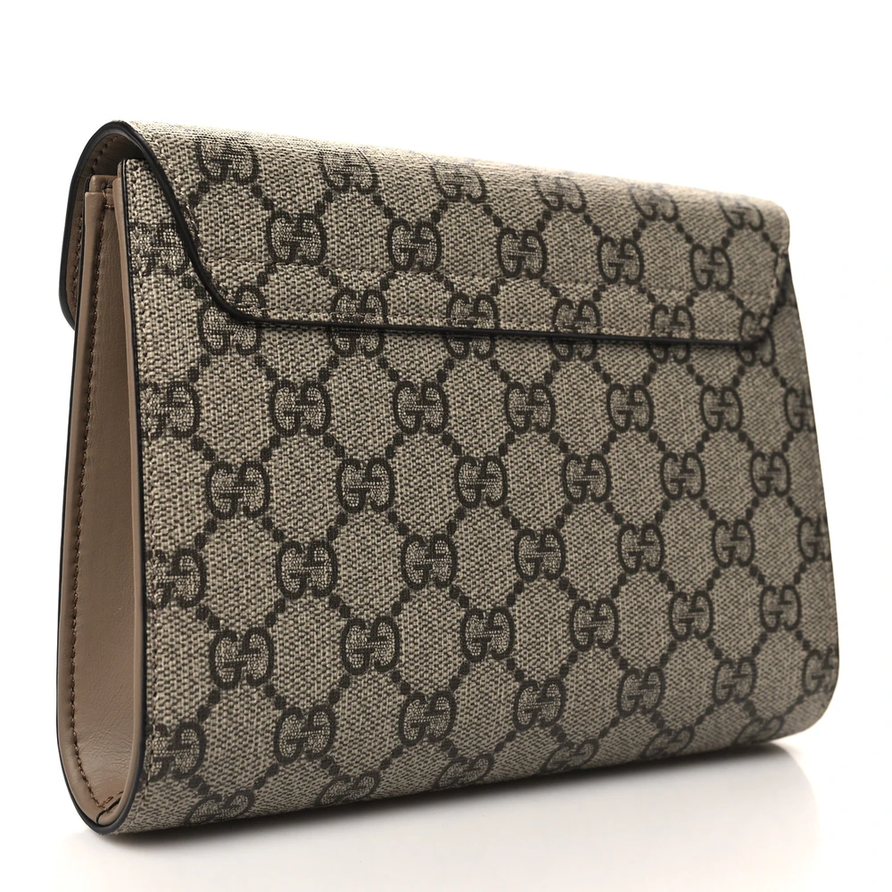 Lushentic Reviews Small Dionysus Clutch Taupe GG Supreme Monogram - Image 3