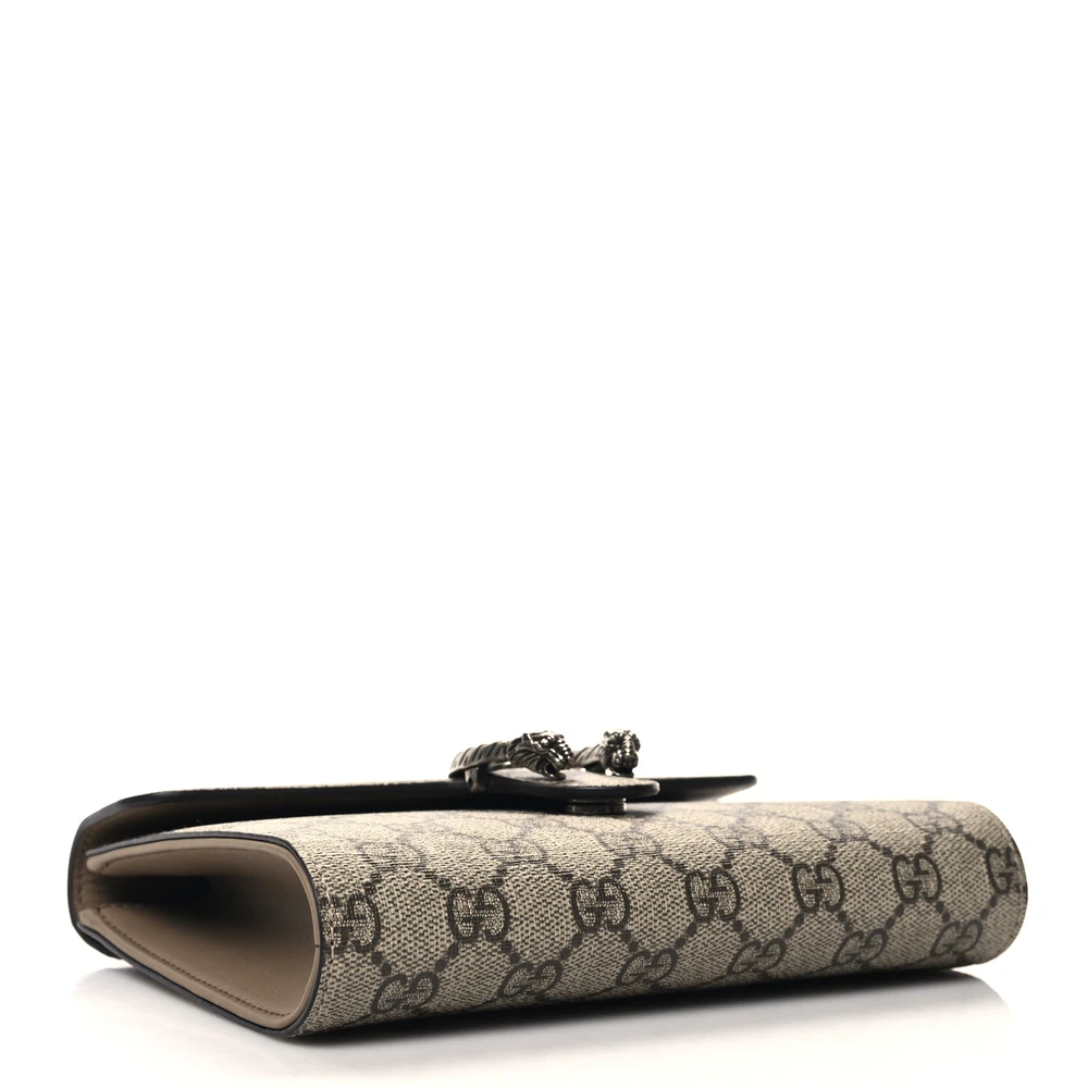 Lushentic Reviews Small Dionysus Clutch Taupe GG Supreme Monogram - Image 6