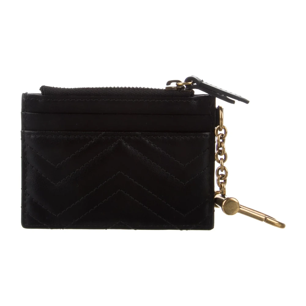 Lushentic Gucci Small Double G Logo Wallet Black Pebbled Leather Gold Hardware - Image 2