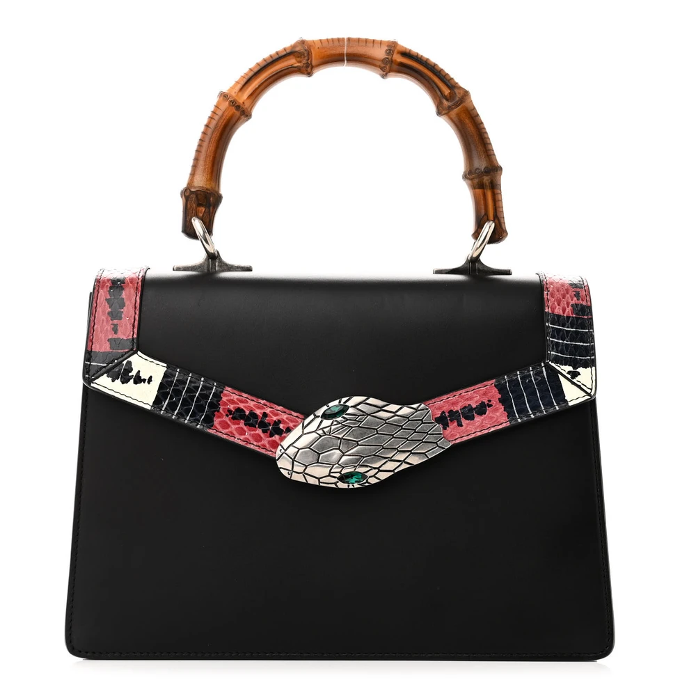 Lushentic Handbag - Small Lilith Top Handle Bag in Black Leather