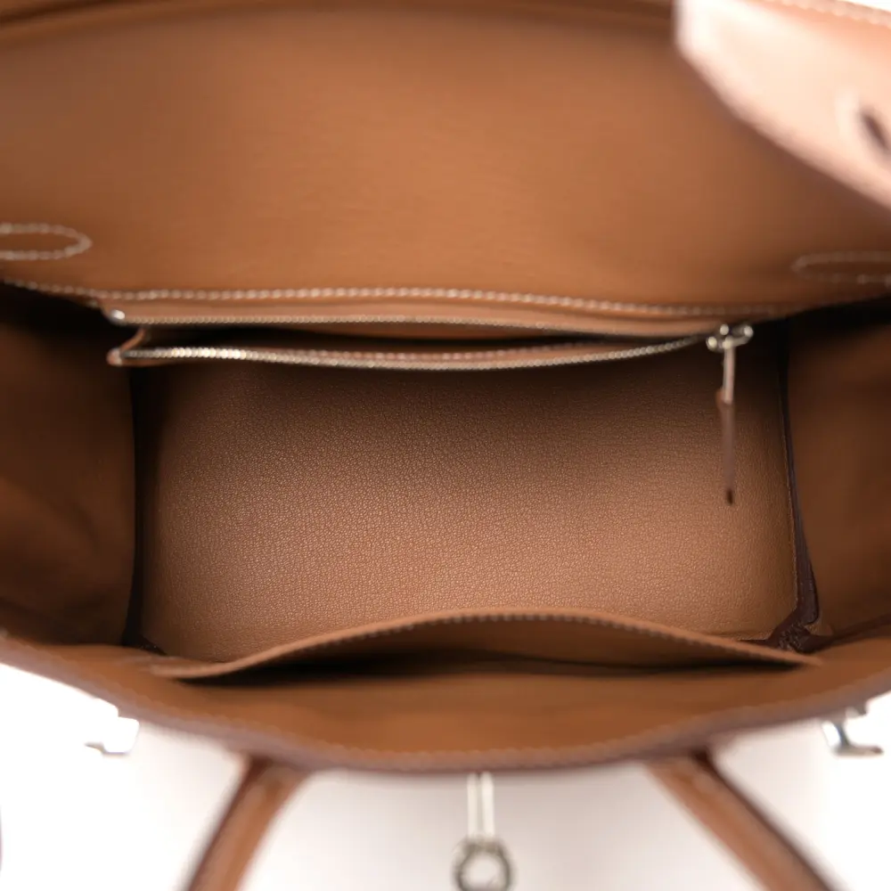 Lushentic Quality Birkin 25 Brown Togo Leather Palladium Hardware - Image 7