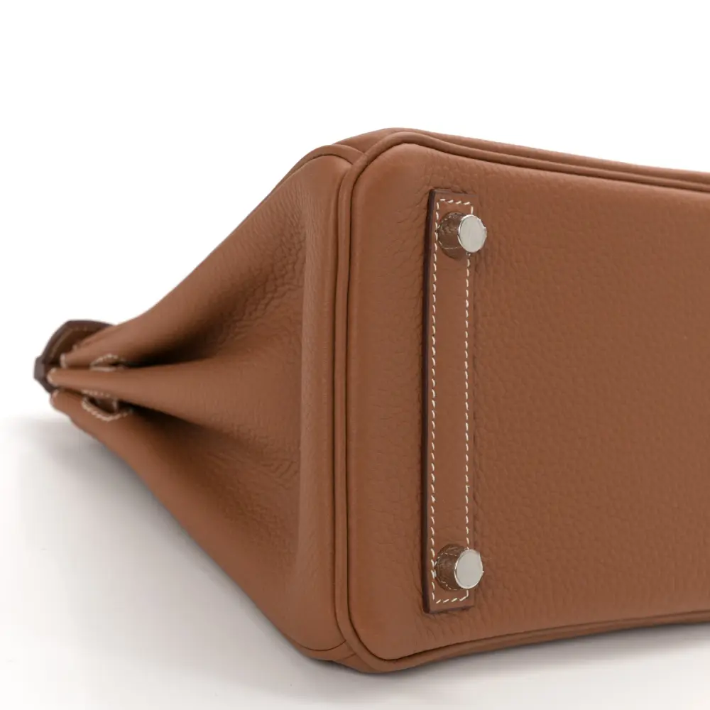 Lushentic Quality Birkin 25 Brown Togo Leather Palladium Hardware - Image 4