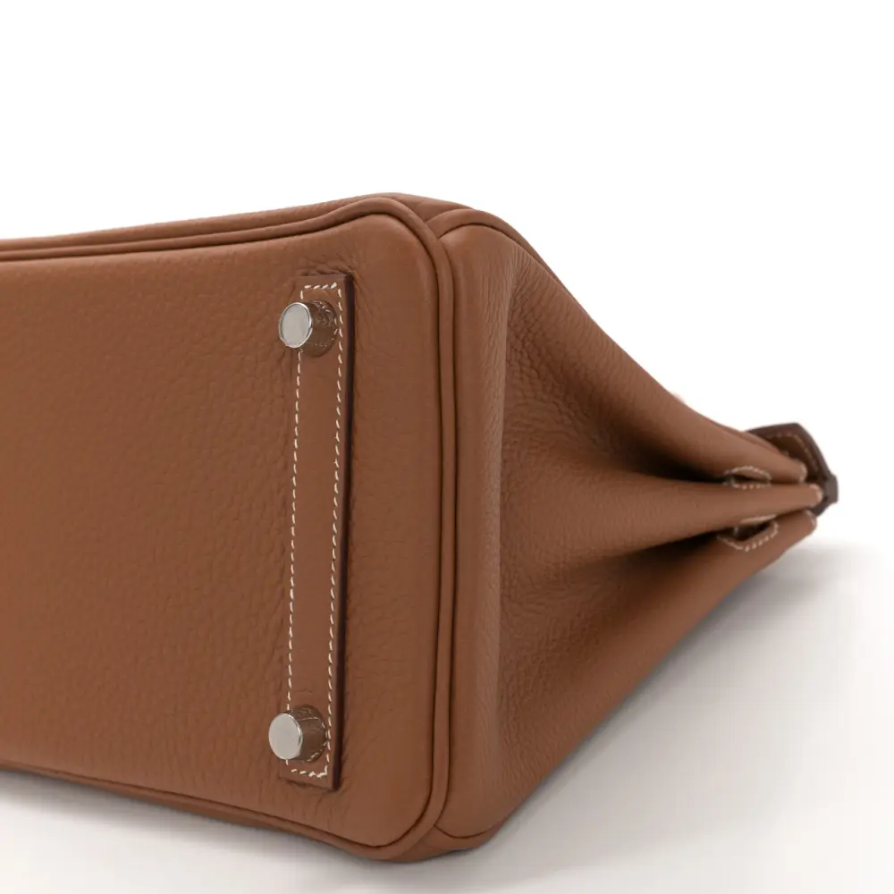 Lushentic Quality Birkin 25 Brown Togo Leather Palladium Hardware - Image 5