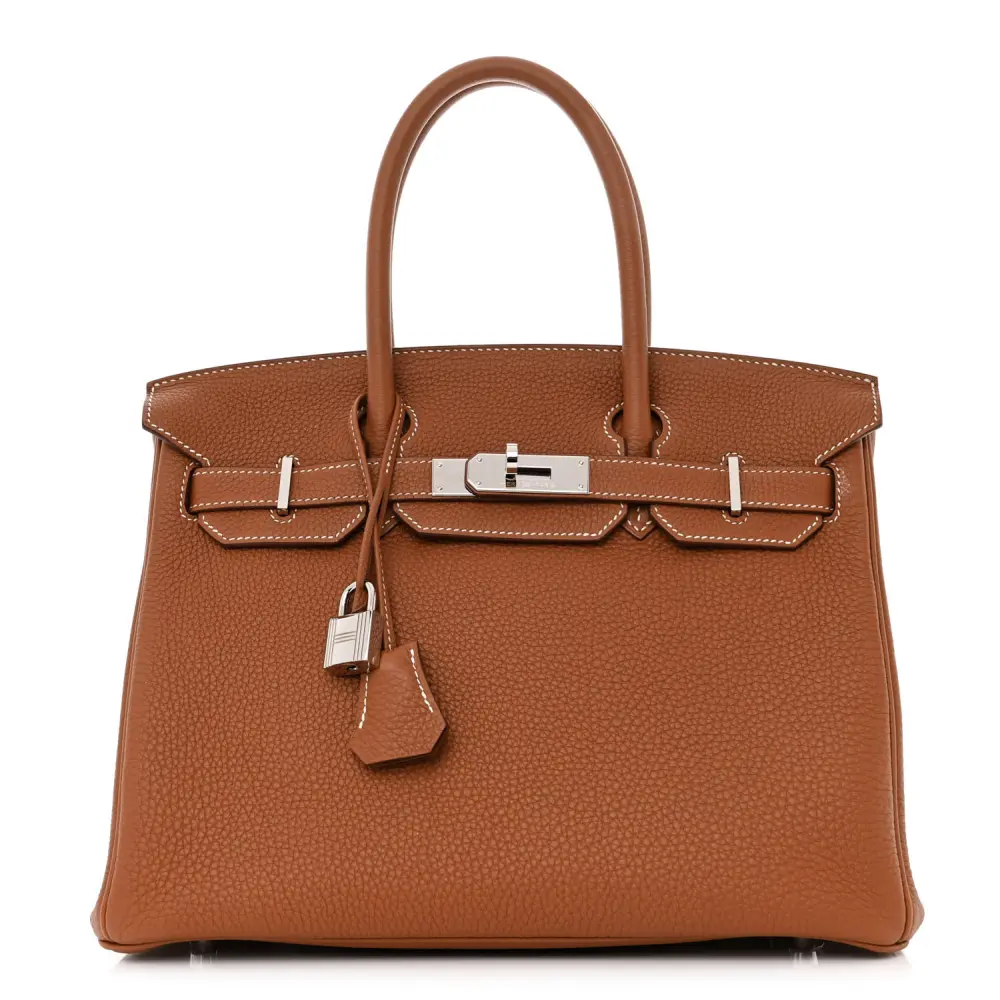 Lushentic Hermès Birkin 30 Brown Togo Leather Silver Hardware Front