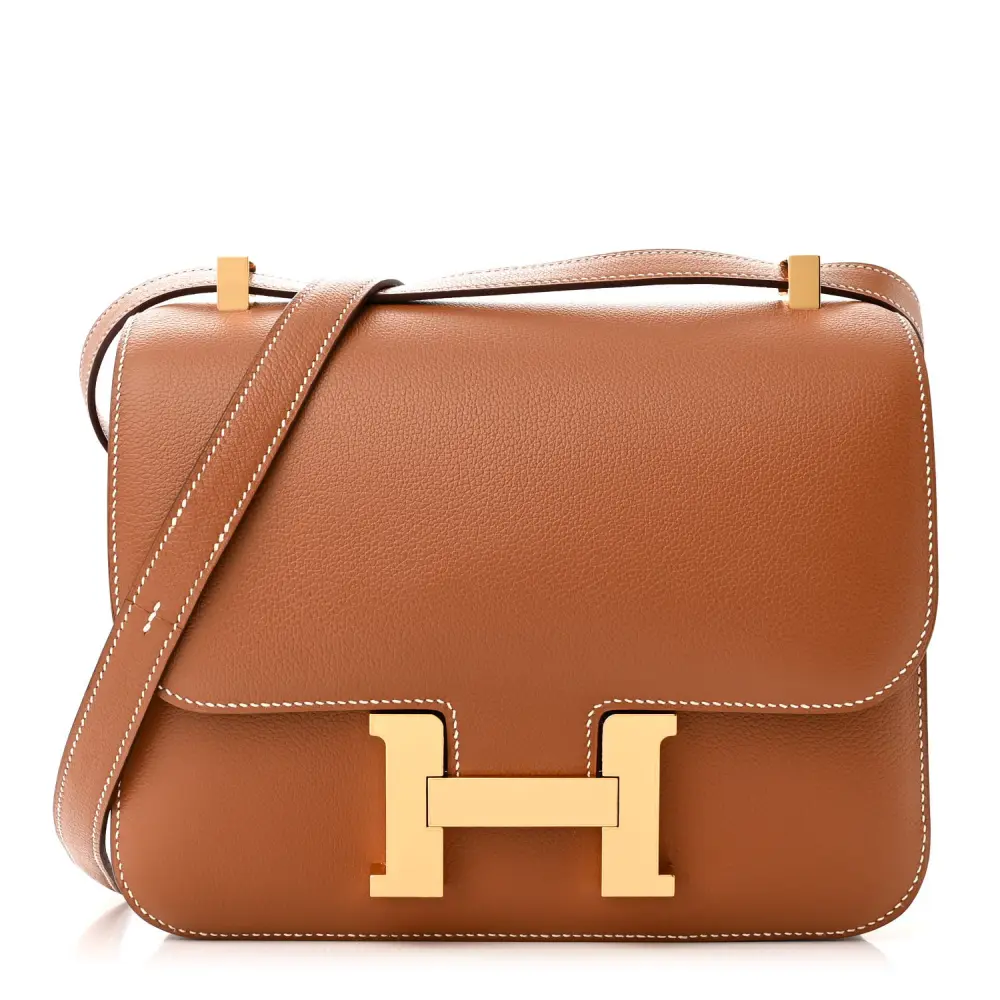 Lushentic Hermès Constance 24 Brown Evercolor Leather Gold Hardware Front