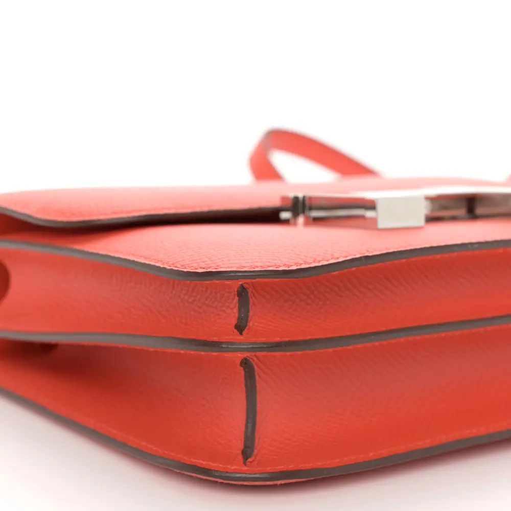 Lushentic Replica Handbags: Enamel Constance 18 Capucine Epsom Palladium HW - Image 4