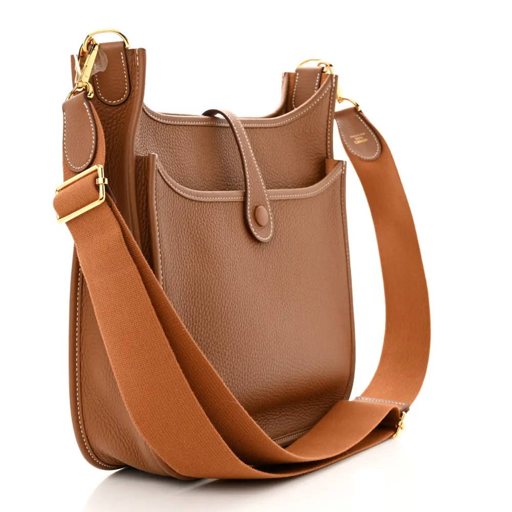 Lushentic Grade Evelyne III PM Brown Taurillon Clemence Leather Bag - Image 3