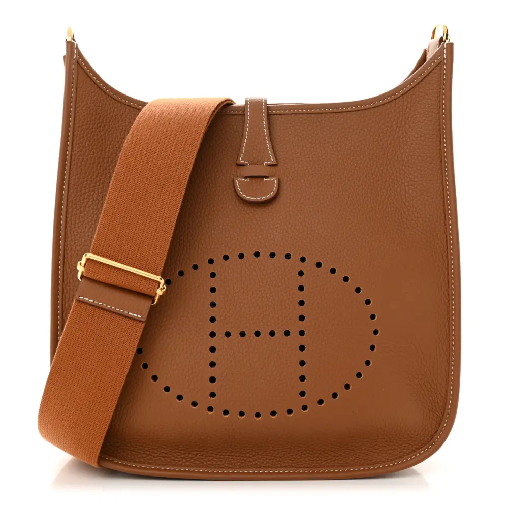 Lushentic Hermès Evelyne III PM Brown Taurillon Clemence Leather Front
