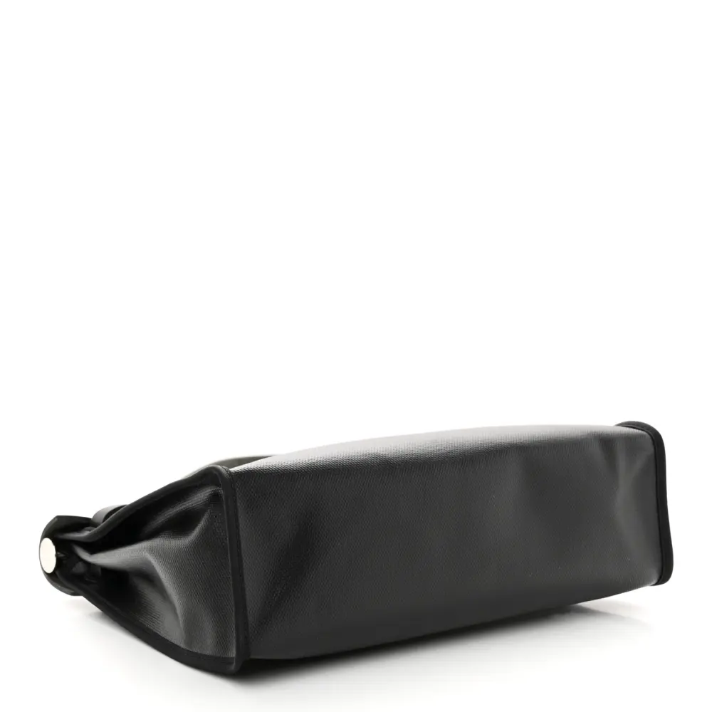 Lushentic Class Herbag Zip PM 31 Black Ecru Toile H Vache Hunter Leather Palladium Hardware - Image 7