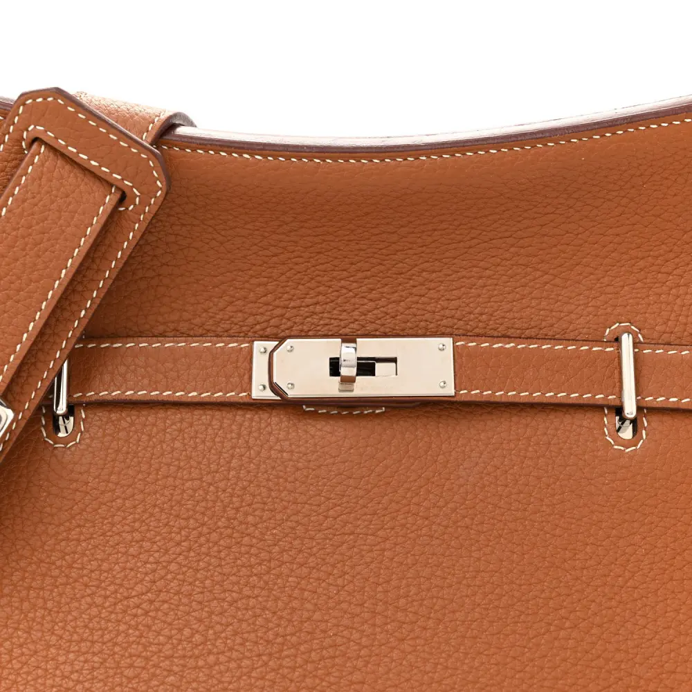 Lushentic Replica Handbags: Jypsiere 28 Brown Clemence Leather Palladium HW - Image 9