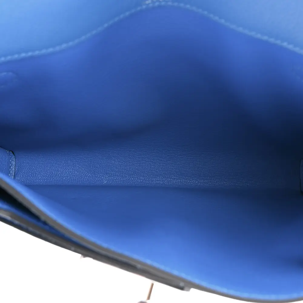 Lushentic Kelly 25 Pouch in Evergran Leather with Palladium Hardware - Image 5