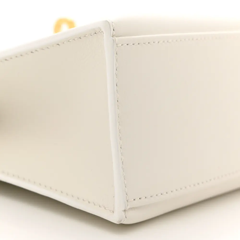 Lushentic Grade Replica Bags Kelly Pochette Clutch White Swift Leather - Image 4