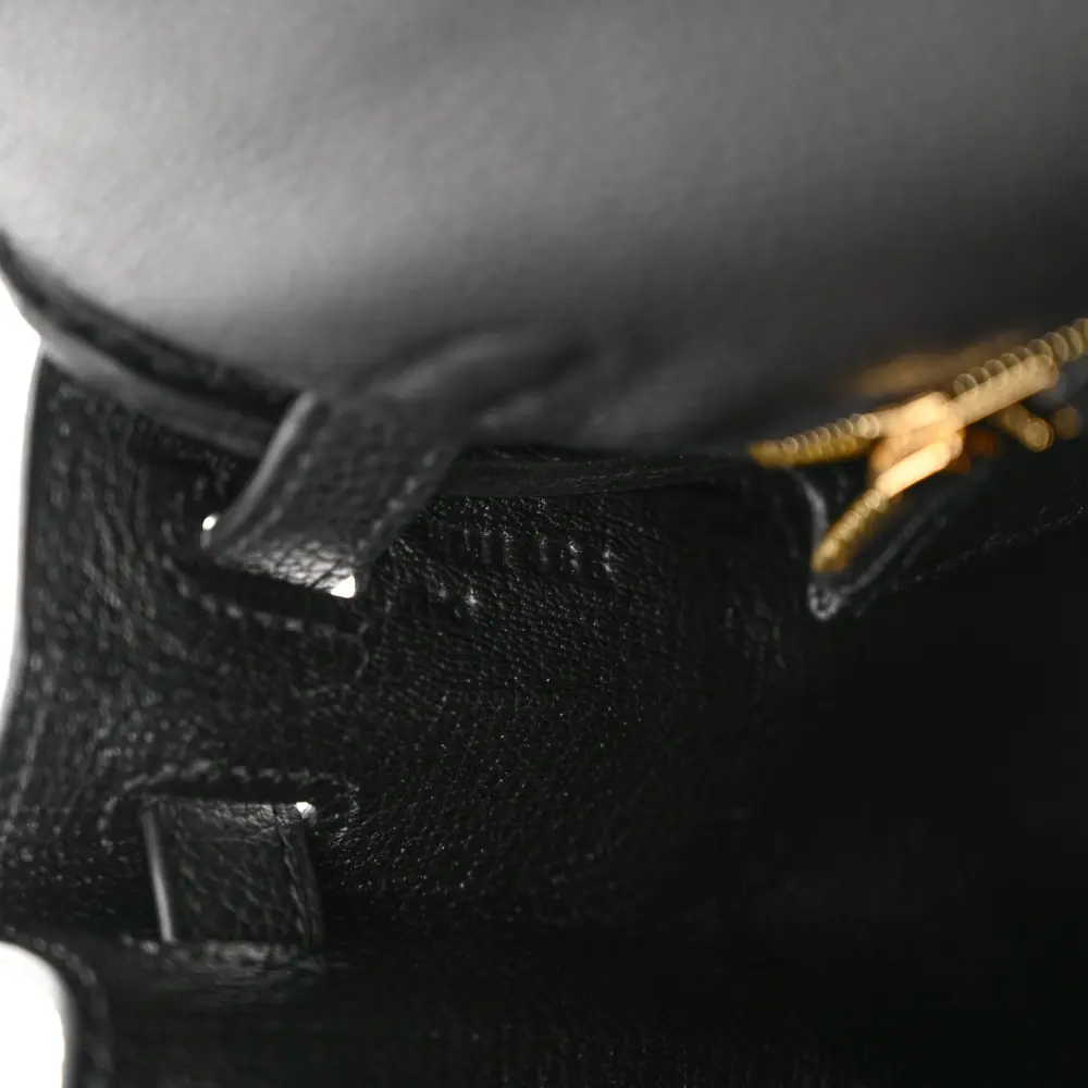 Buy Lushentic Grade Bags Kelly Retourne 25 Black Togo Leather Gold Hardware - Image 8