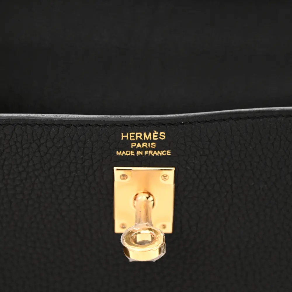 Buy Lushentic Grade Bags Kelly Retourne 25 Black Togo Leather Gold Hardware - Image 2