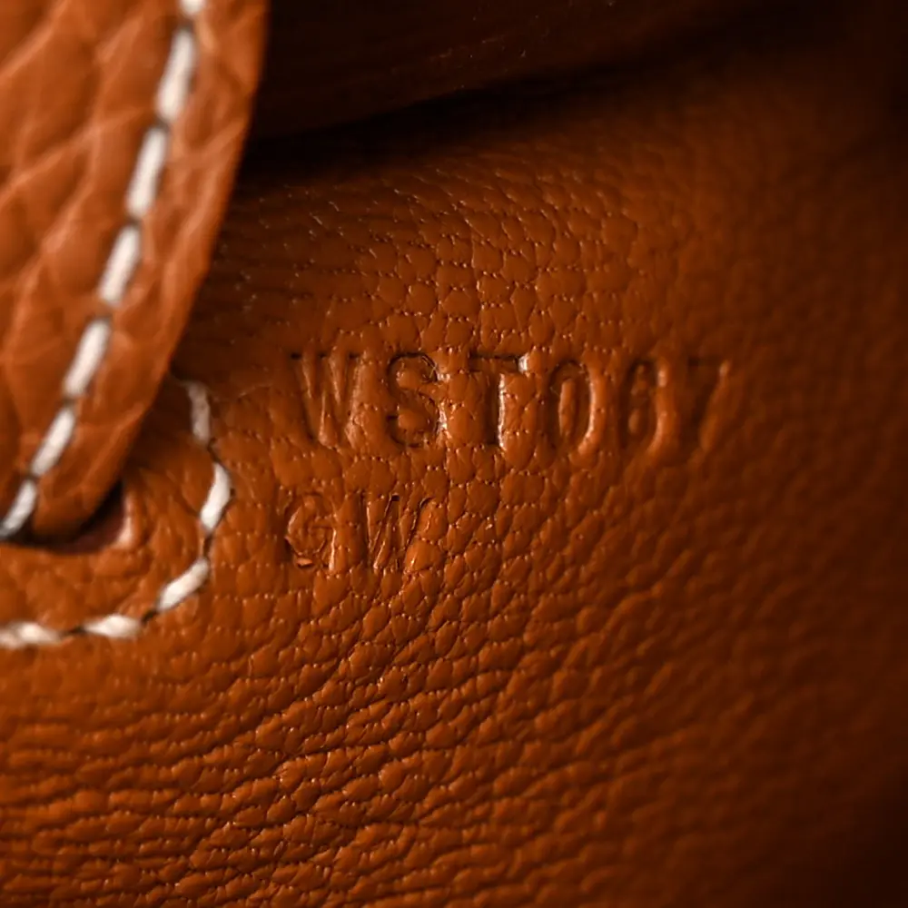 Lushentic Grade Bag Kelly Retourne 25 Brown Togo Leather Gold Hardware - Image 8