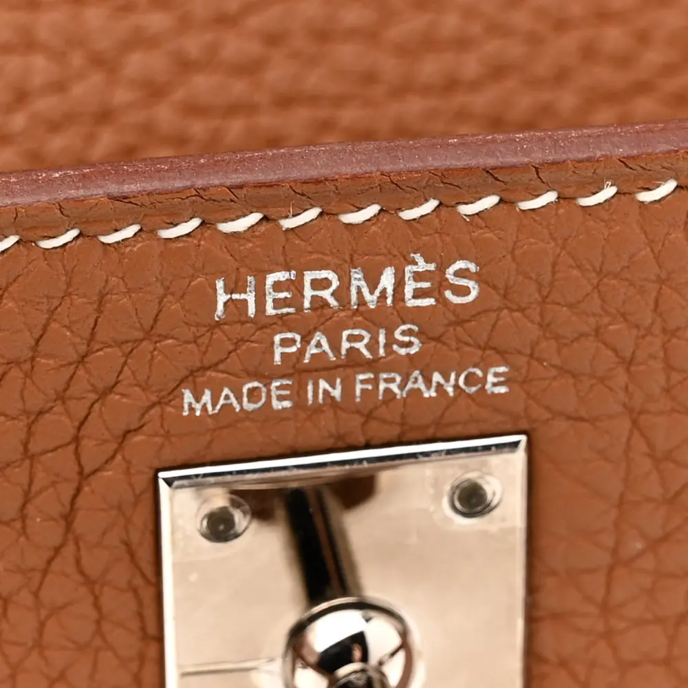 Lushentic Hermès Kelly Retourne 25 Brown Togo Leather Palladium Hardware - Image 2