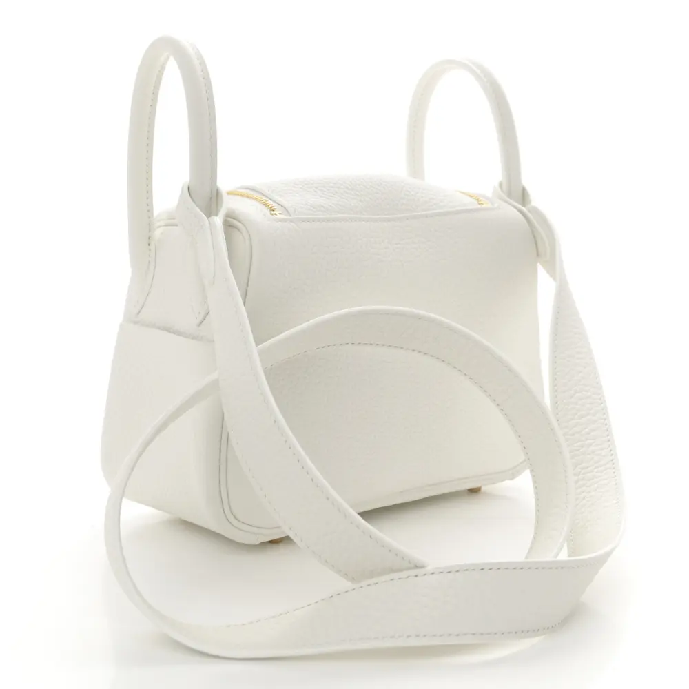 Lushentic Replicas Mini Lindy 20 – White Taurillon Clemence Leather - Image 3
