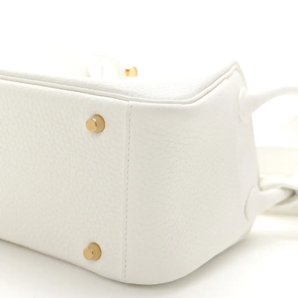 Lushentic Replicas Mini Lindy 20 – White Taurillon Clemence Leather - Image 5