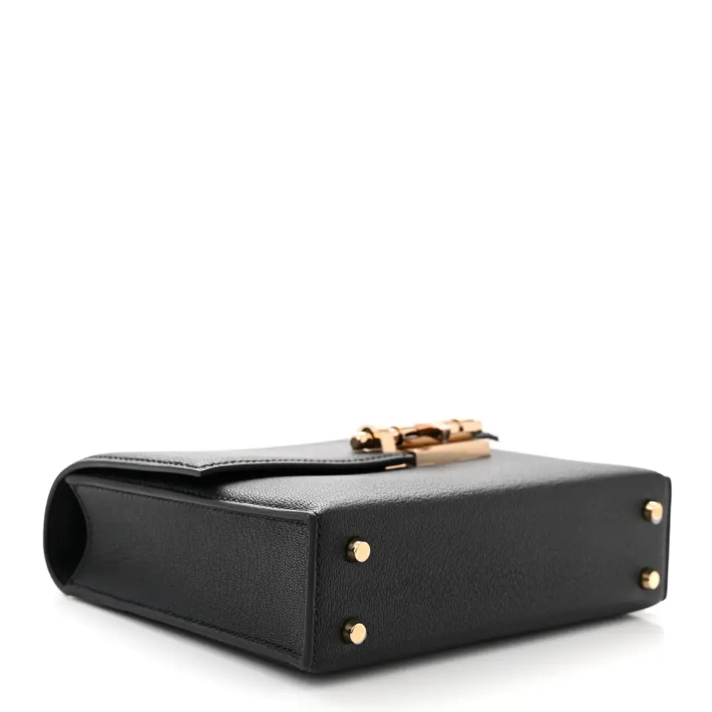 Lushentic Hermès Mini Verrou Chaîne Bag Black Chèvre Mysore Leather Gold Hardware - Image 6