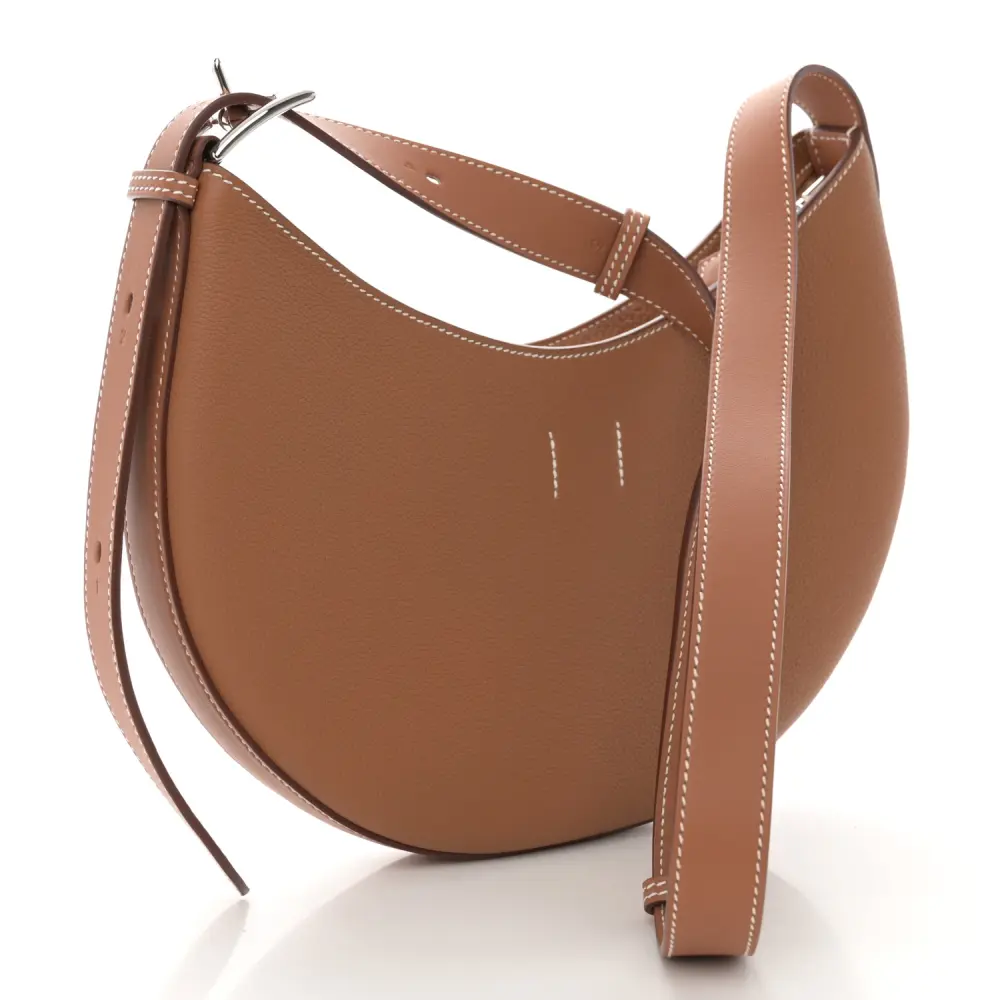 Lushentic Replica Handbags Ptit Arcon Brown Togo Swift Leather Silver Hardware . - Image 3