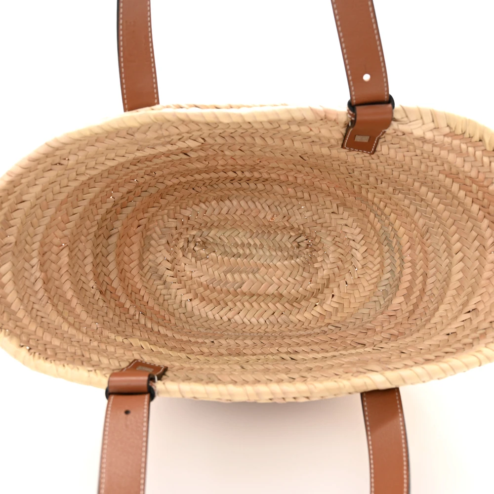 Lushentic Replicas Basket Tote Bag Small Natural Tan Raffia - Image 7