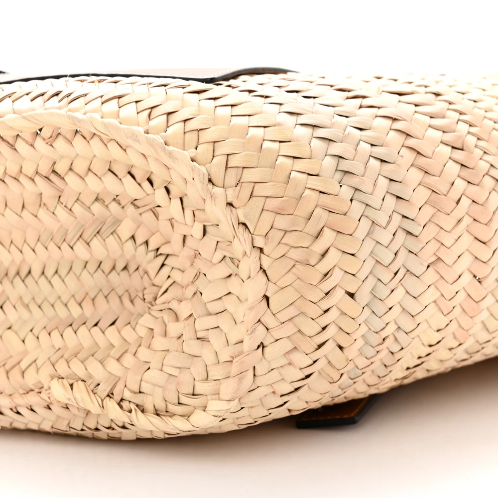 Lushentic Replicas Basket Tote Bag Small Natural Tan Raffia - Image 5