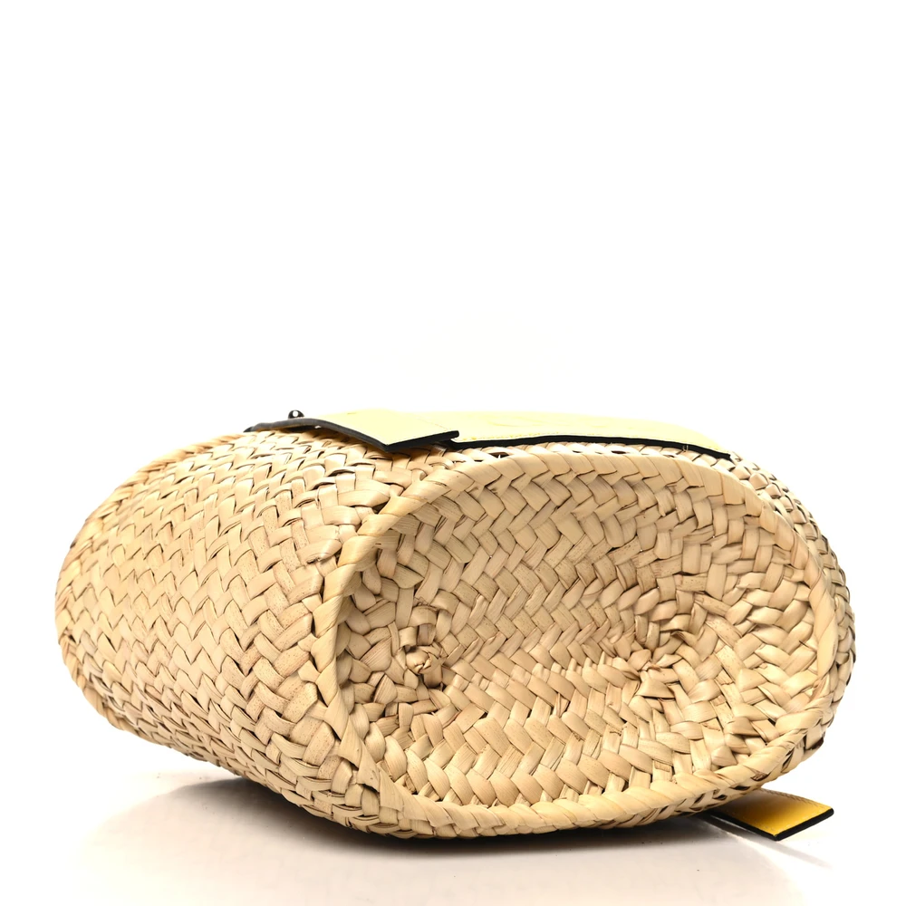 Lushentic Reviews: Basket Tote Bag Small Natural Yellow Raffia Leather - Image 6
