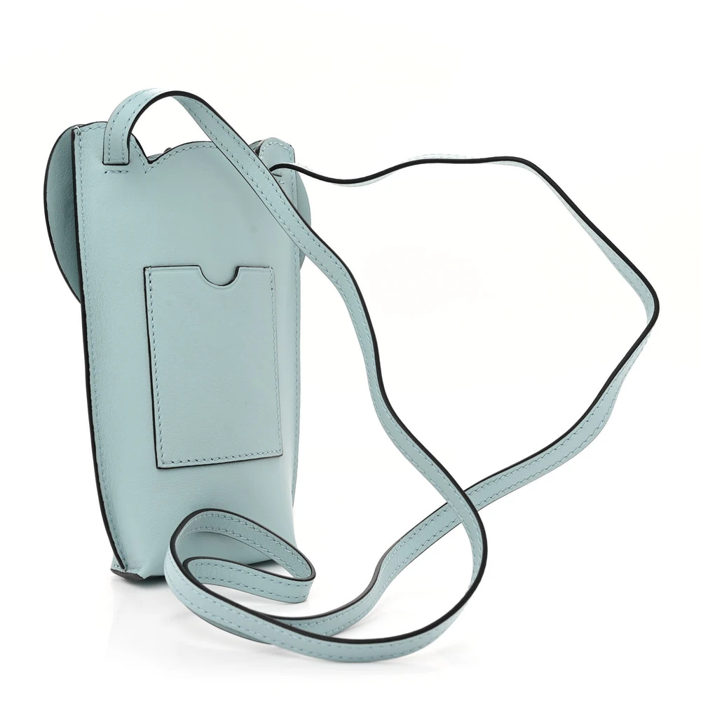 Lushentic Small Dusty Blue Elephant Pouch – Quality Calfskin Crossbody Bag - Image 3