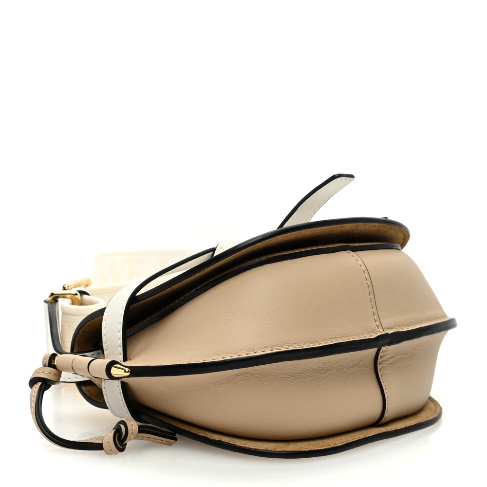 Lushentic Gate Dual Bag Mini Soft White Paper Jacquard Calfskin Leather - Image 6