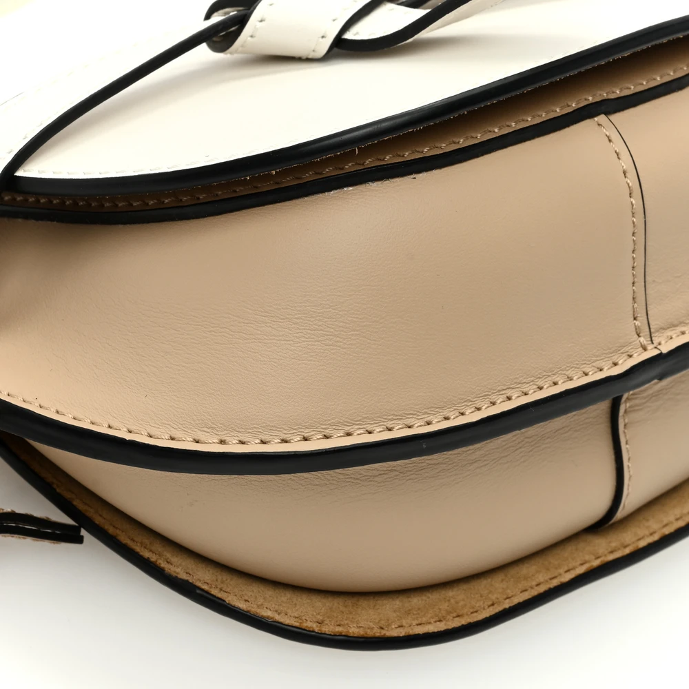 Lushentic Gate Dual Bag Mini Soft White Paper Jacquard Calfskin Leather - Image 4