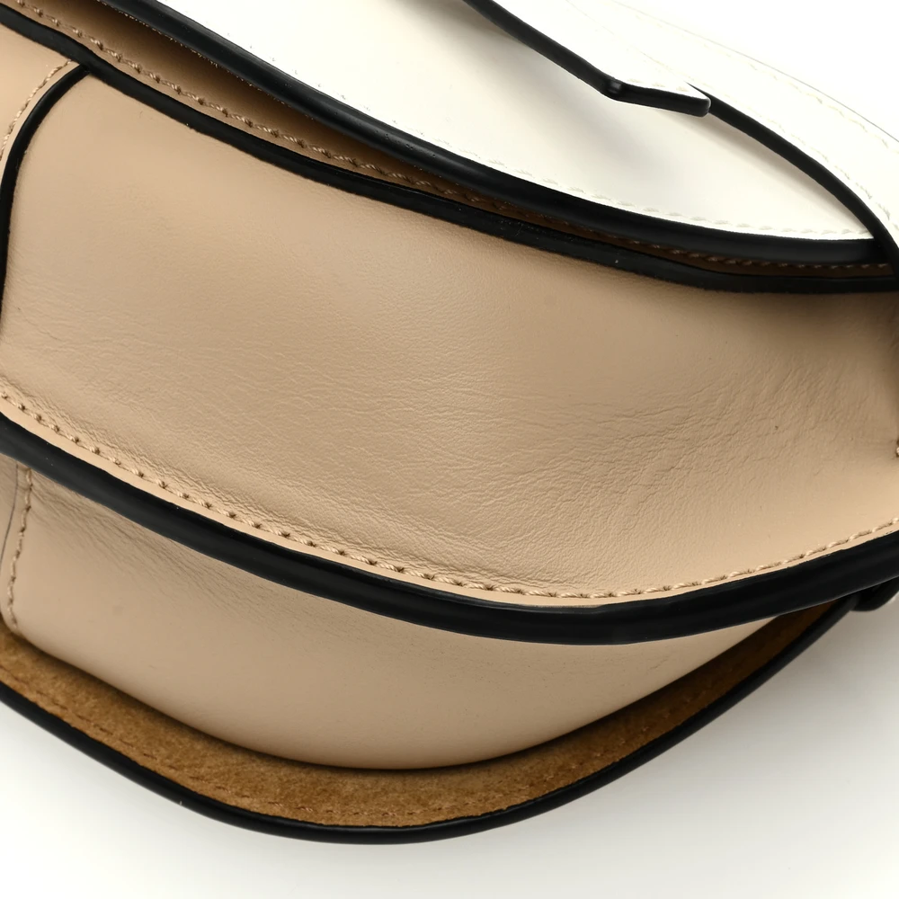 Lushentic Gate Dual Bag Mini Soft White Paper Jacquard Calfskin Leather - Image 5