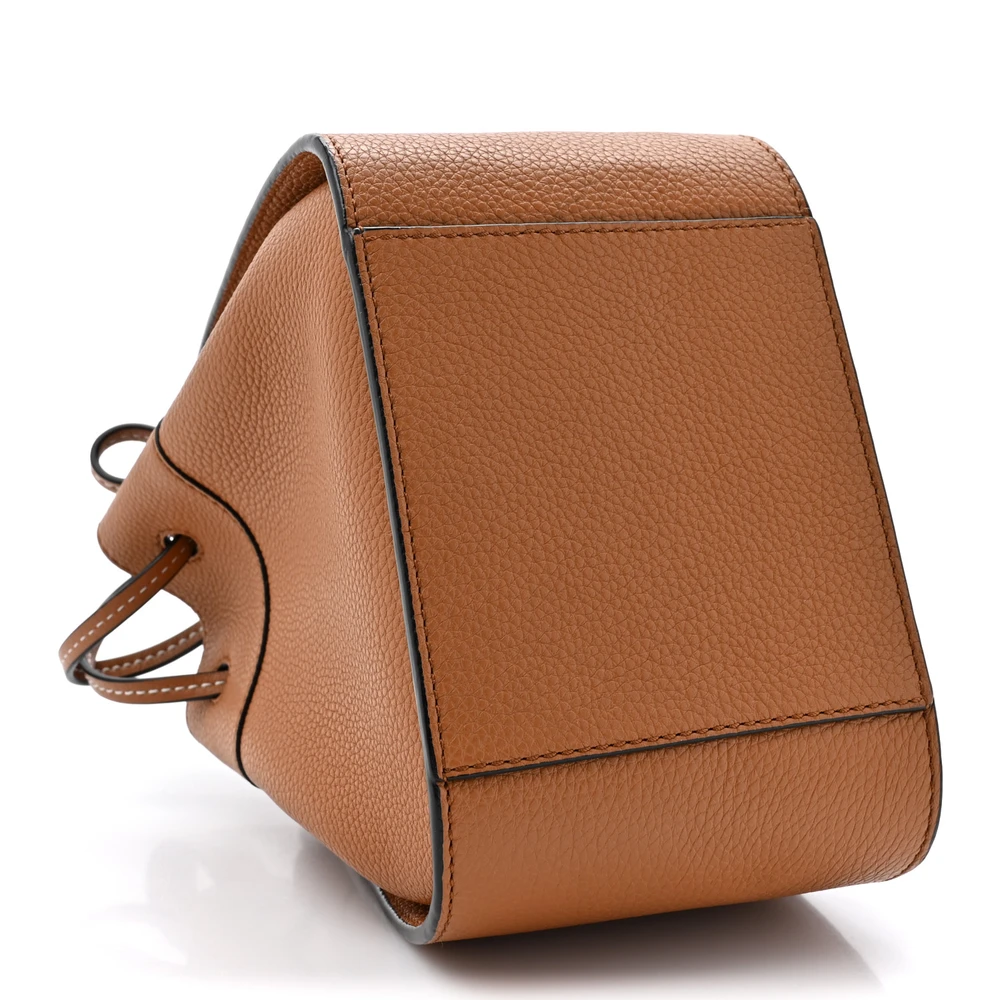 Lushentic Designer Hammock Shoulder Bag Mini - Tan Calfskin & Gold - Image 6