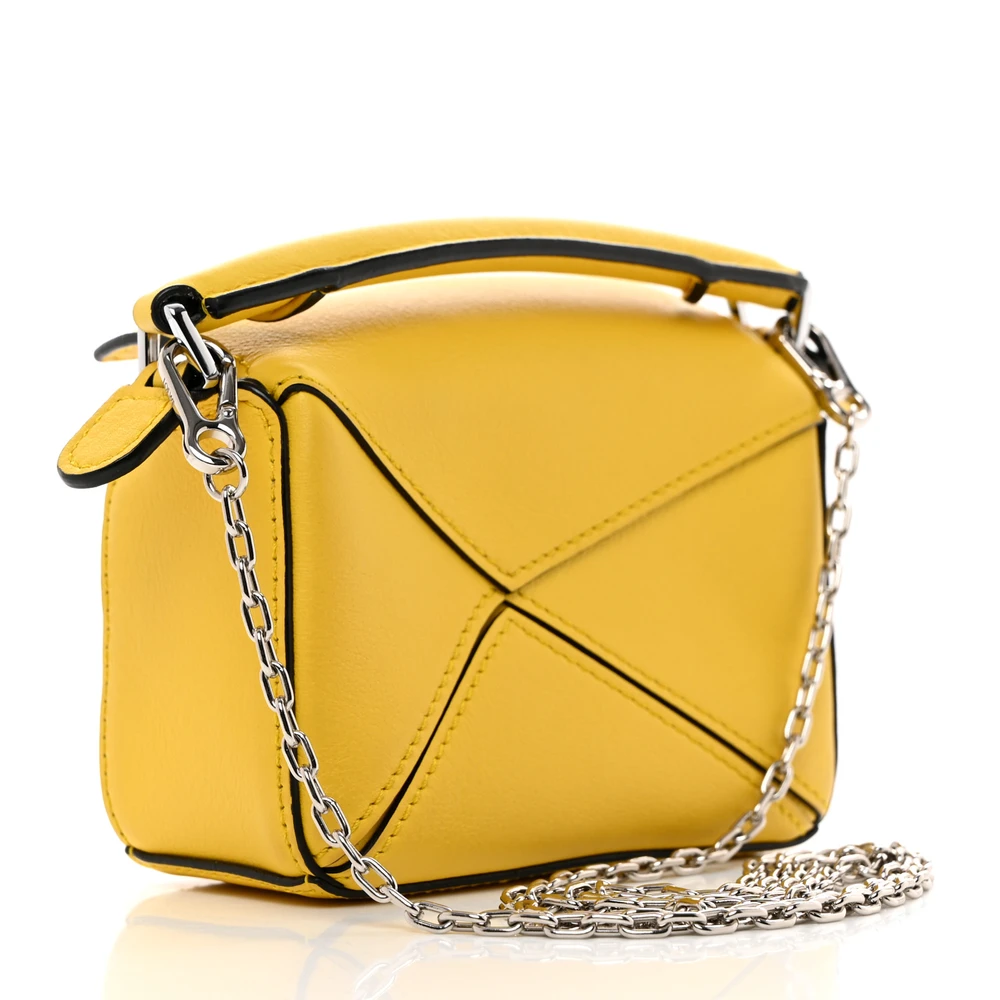 Lushentic Replica Handbags Puzzle Bag Nano Yellow Calfskin Leather - Image 3