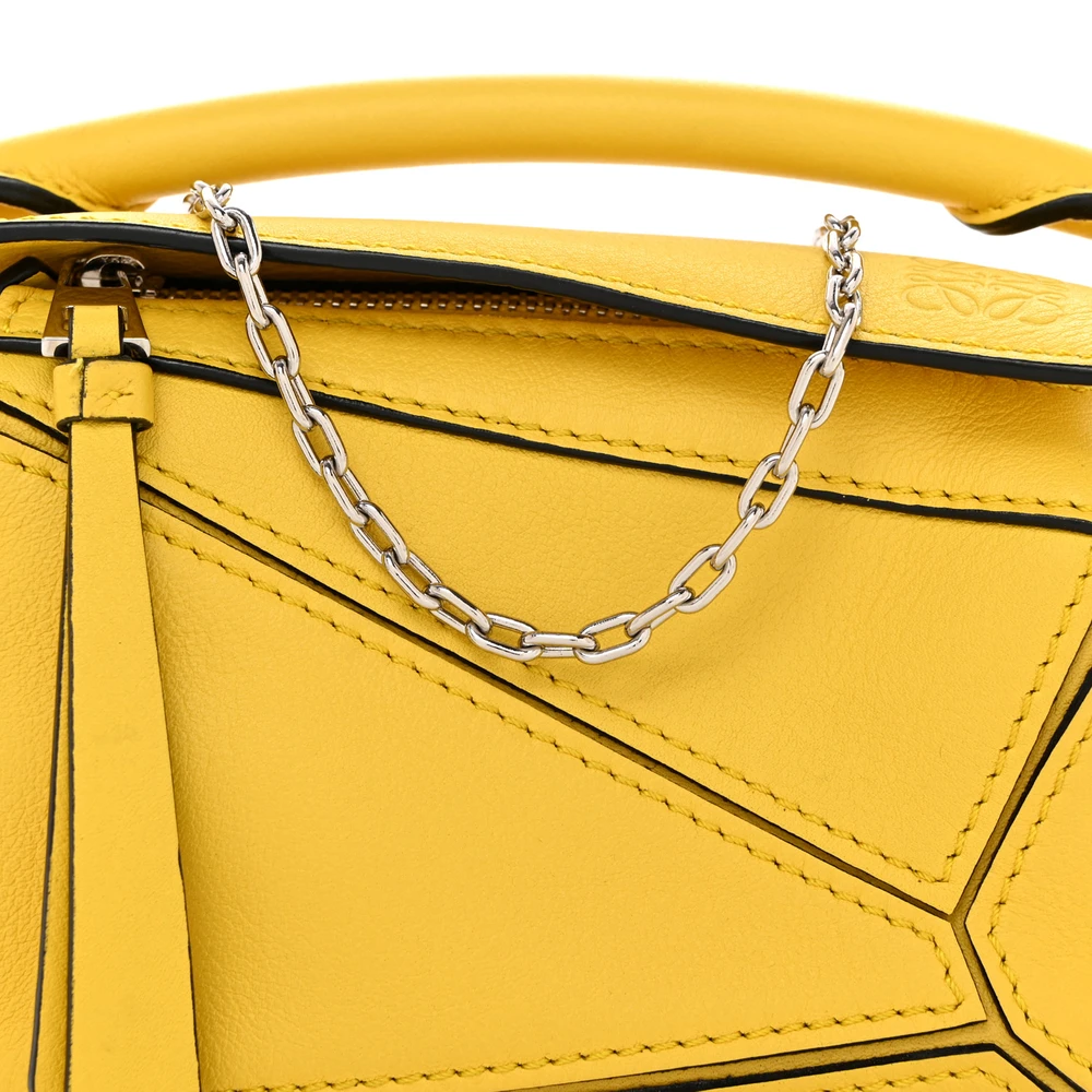 Lushentic Replica Handbags Puzzle Bag Nano Yellow Calfskin Leather - Image 8