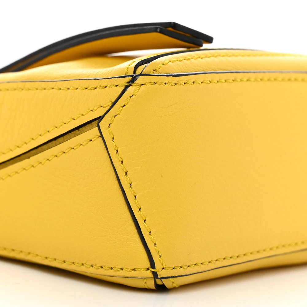 Lushentic Replica Handbags Puzzle Bag Nano Yellow Calfskin Leather - Image 4