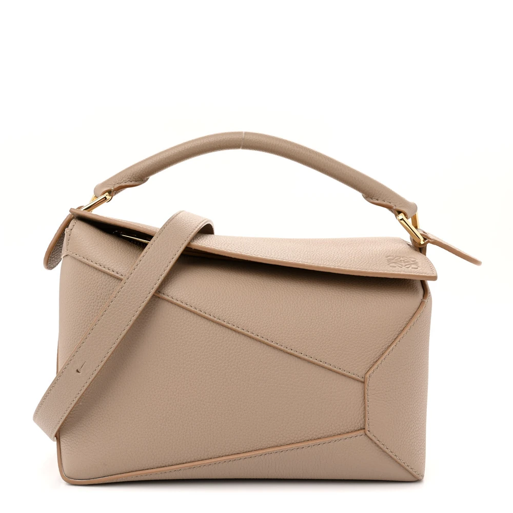 Lushentic Loewe Puzzle Edge Bag Small Sand Grained Calfskin Leather Front