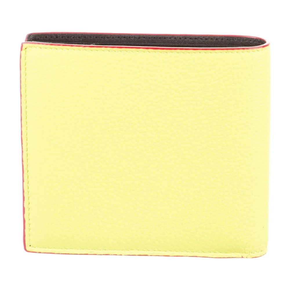 Lushentic Bags Small Bifold Wallet in Yellow Calfskin Leather - Image 2