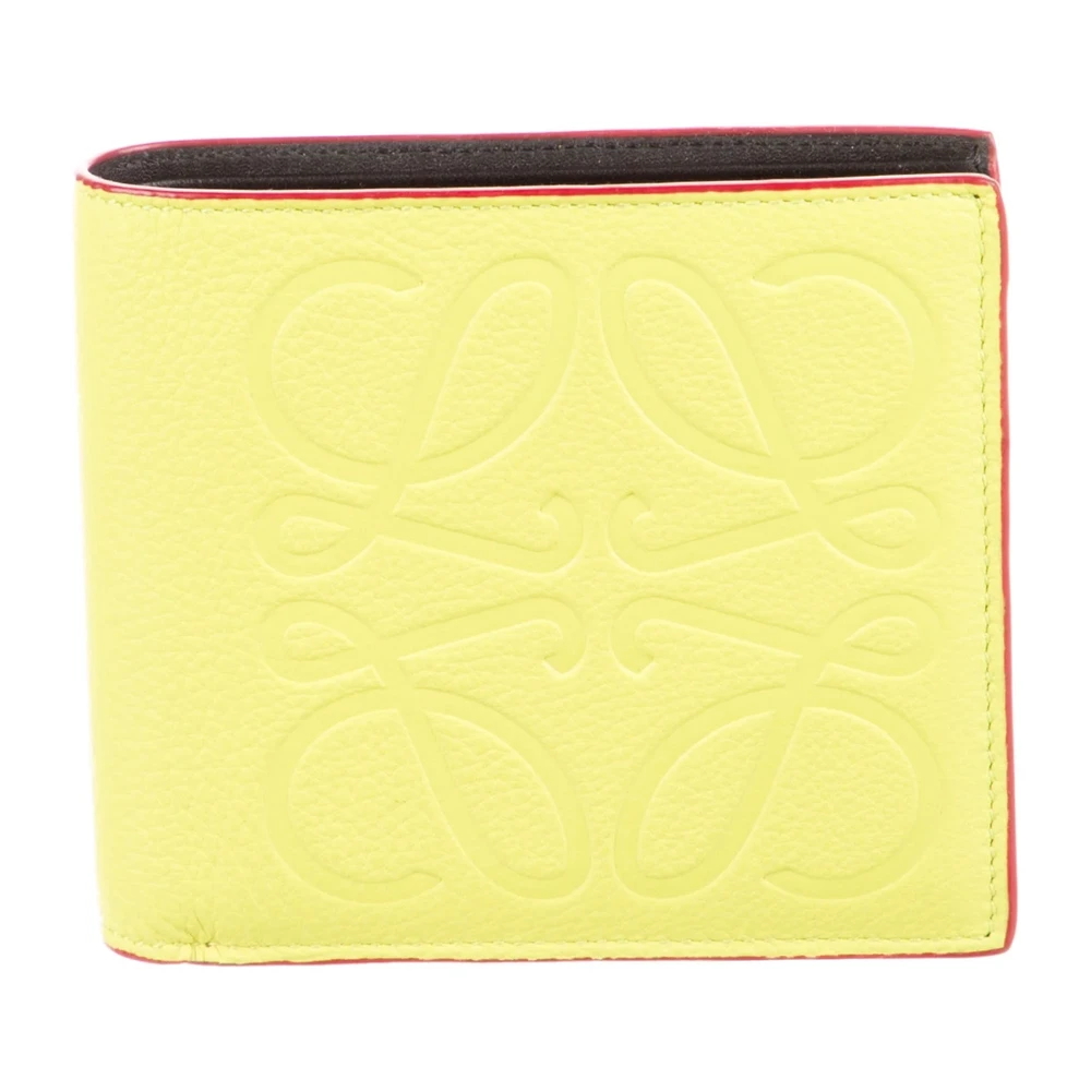 Lushentic Bags Small Bifold Wallet in Yellow Calfskin Leather