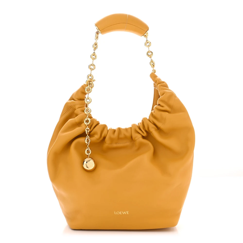 Lushentic Loewe Squeeze Bag Small Sunflower Nappa Lambskin Leather Gold Hardware Front